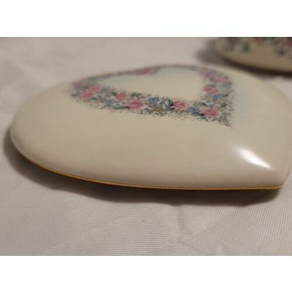 Otagiri Japanese Romance Heart-shaped Trinket Box Floral Creative Collection - Picture 10 of 12